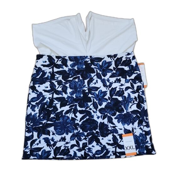 S.C. & Co. Floral Skort XXL Blue & White - Picture 3 of 9